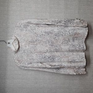 Chico's Reptile Print Mock Turtleneck Sweater